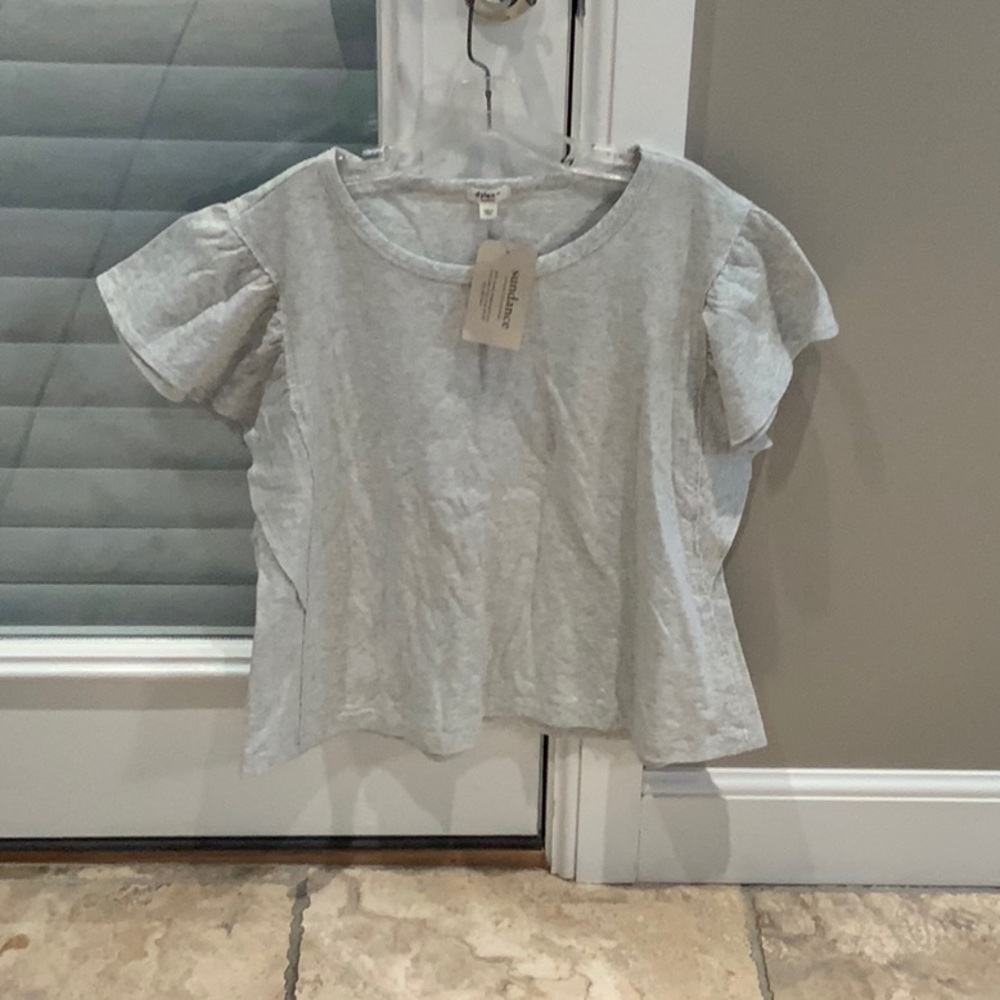 Sundance Heather grey short sleeve top size medium